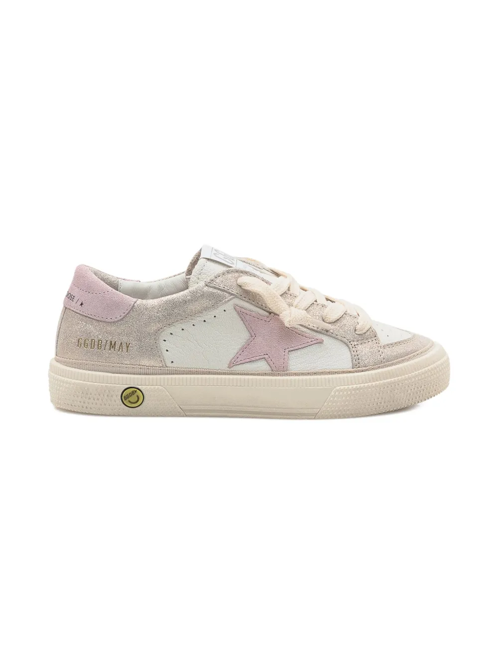 

Кожаные кроссовки May с отделкой в виде звезды Golden Goose Kids, белый