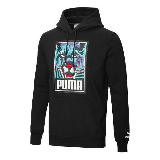 

Толстовка claw pack hoodie 'black white blue' Puma, черный