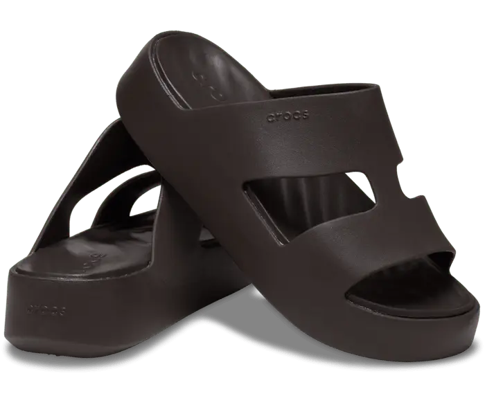 Шлепанцы на платформе Crocs женские, цвет Espresso — фото 2