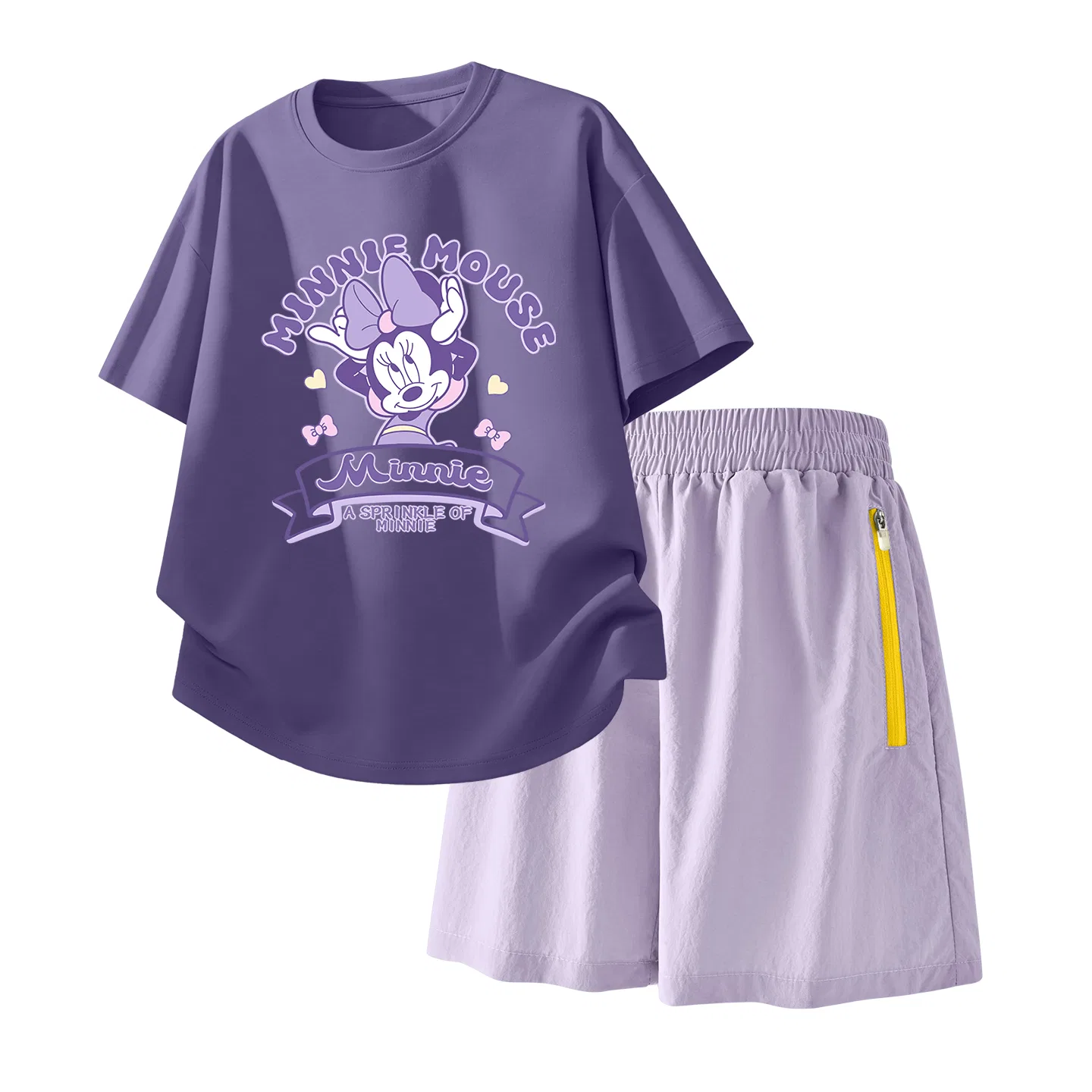 Детский спортивный костюм Casual Sportswear 2 Piece Set Disney, Di Sweet Bunny K Pearl Powder+Solid Color Taro Paste Purple — фото 4