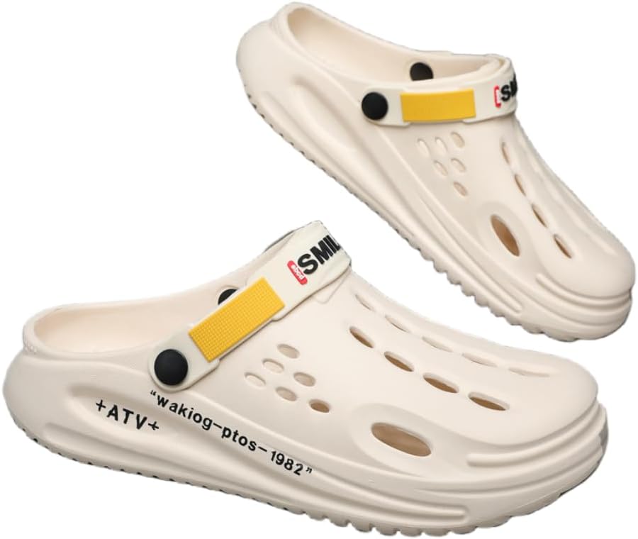 

Удобные мужские сабо с мягкой подошвой для прогулок, активного отдыха и пляжа Hhhchpm, бежевый