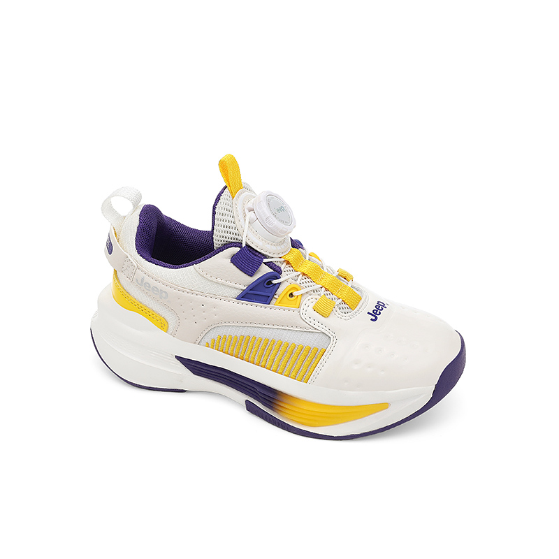Galloping Wind 30 Slip Resistant, Abrasion Resistant, Lightweight Cushioning Support Low top Jeep, lakers фиолетовый золото белый — фото 3