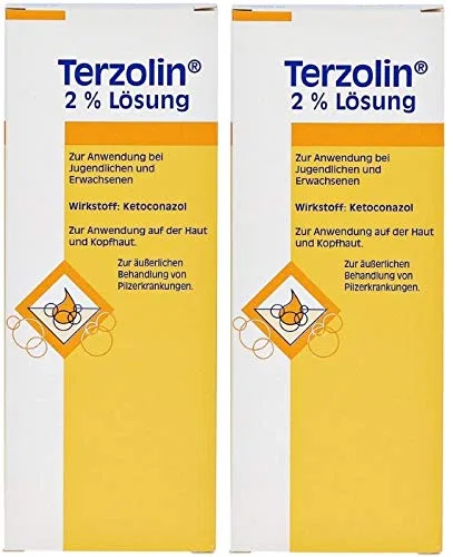 Раствор Terzolin 2% для кожи и кожи головы от грибковых заболеваний, 2 x 100 мл + масло чайного дерева 10 мл Terzolin