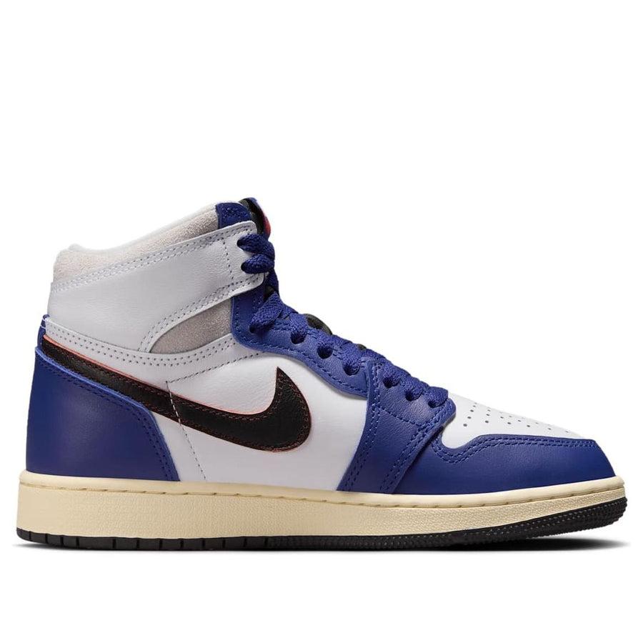 Кроссовки (GS) Air Jordan 1 High OG 'Rare Air Deep Royal Blue', синий — фото 2