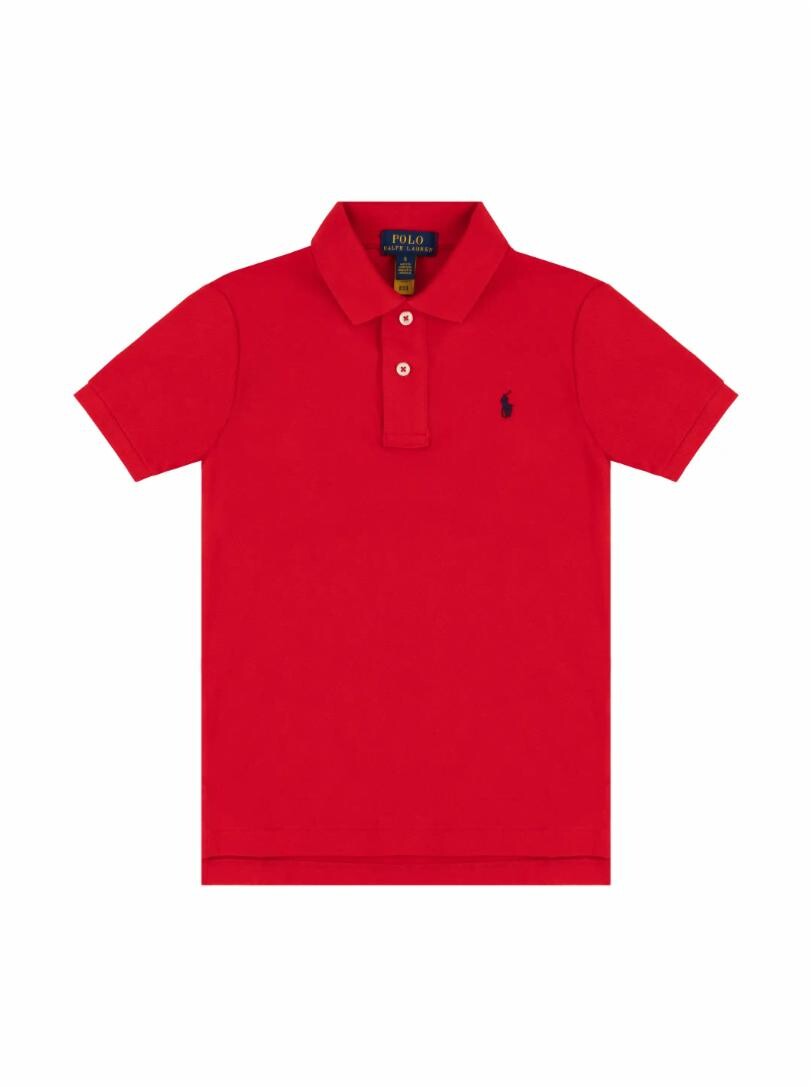 

Хлопковое поло с логотипом Ralph Lauren, красный