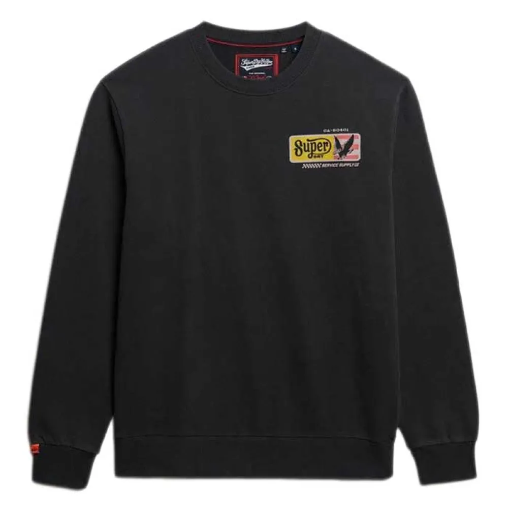 

Толстовка Superdry Service Supply Loose Fit, черный