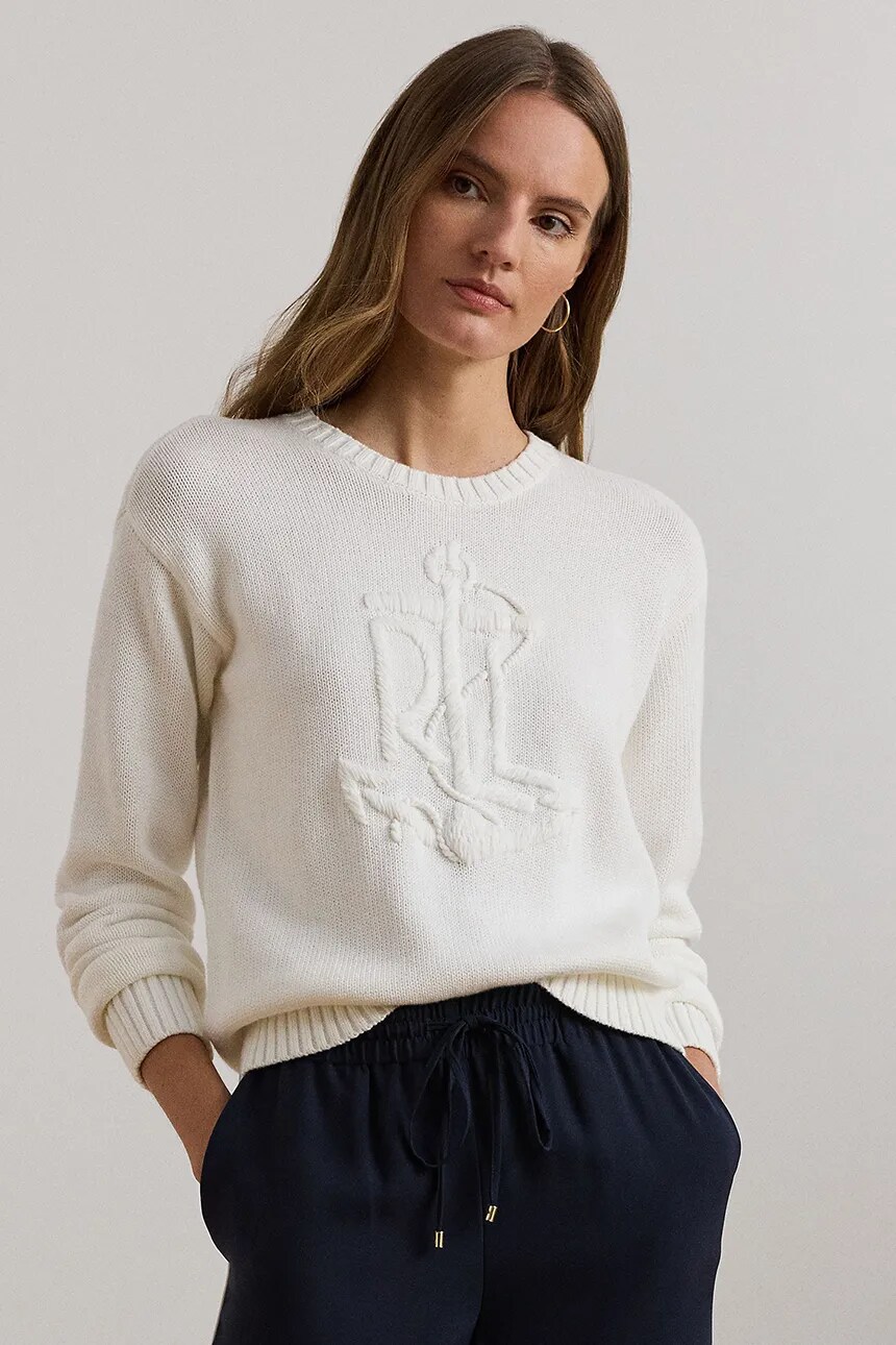 

Хлопковый свитер Lauren Ralph Lauren, белый