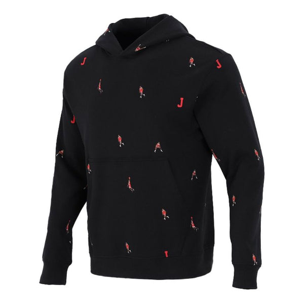 

Толстовка Men's Air Jordan Full Print Athleisure Casual Sports Pullover Black, черный