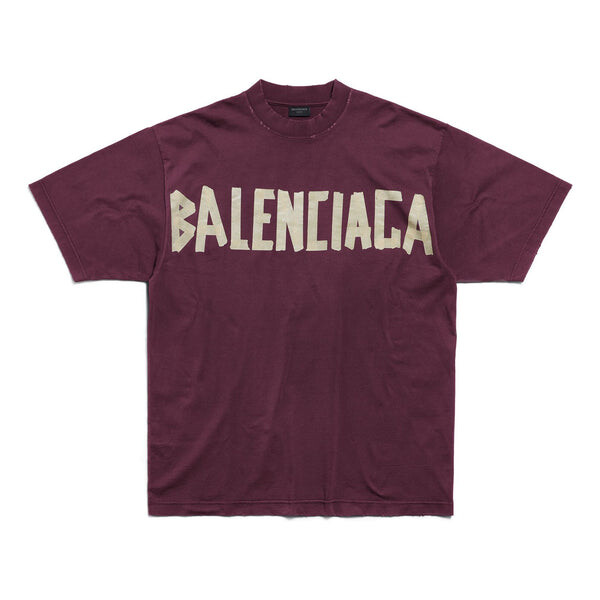 

Футболка tape type t-shirt 'dark red' Balenciaga, красный