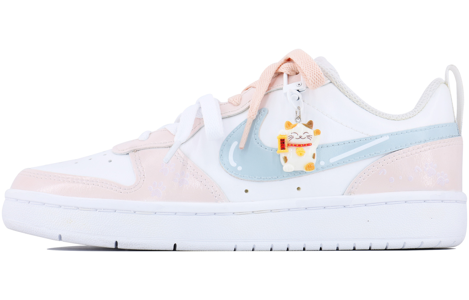 

Детские низкие кроссовки для скейтбординга Court Borough Low 2 из кожи с противоскользящей амортизацией и износостойким покрытием Nike, белый