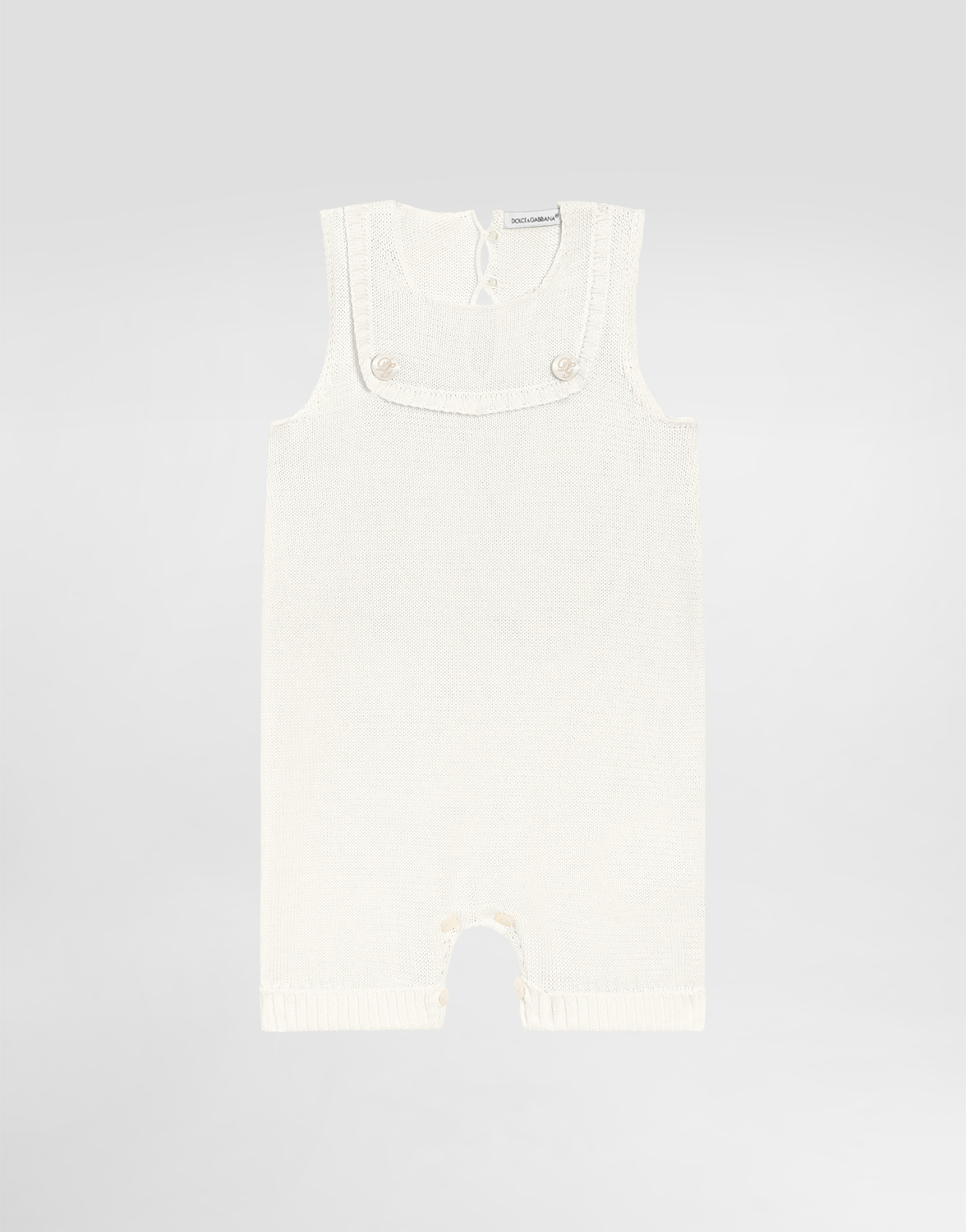 

Вязаный ромпер с алмазным узором Dolce&Gabbana, белый