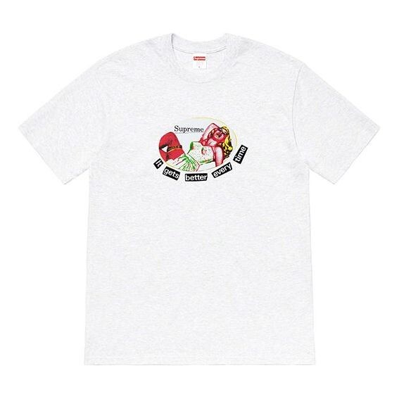 

Футболка ss19 it gets better every time tee Supreme, серый