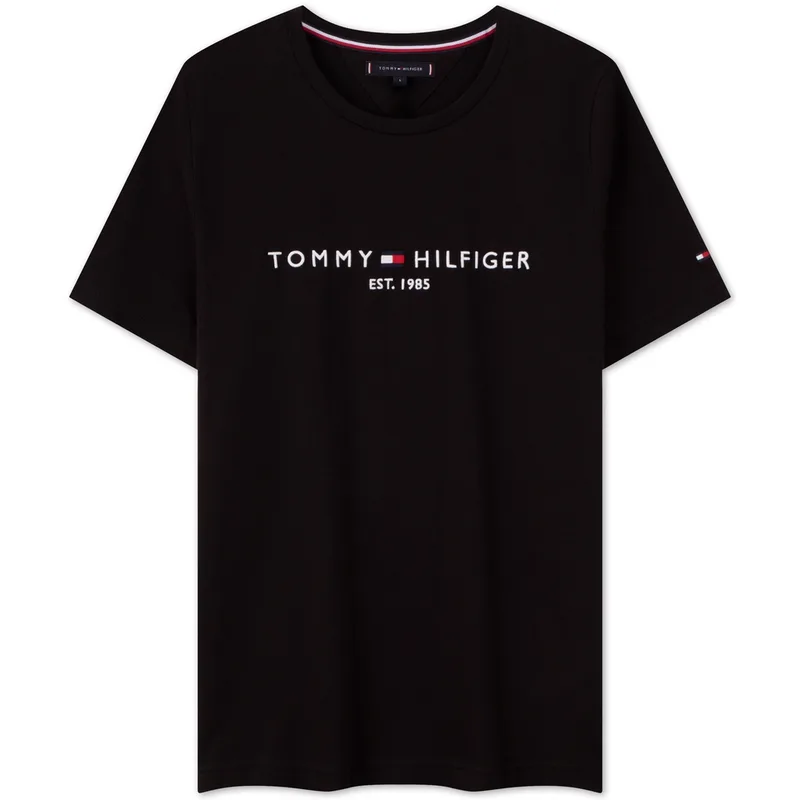 Футболка мужская с круглым вырезом умеренного прямого кроя Tommy Hilfiger, Pitch Black BDS