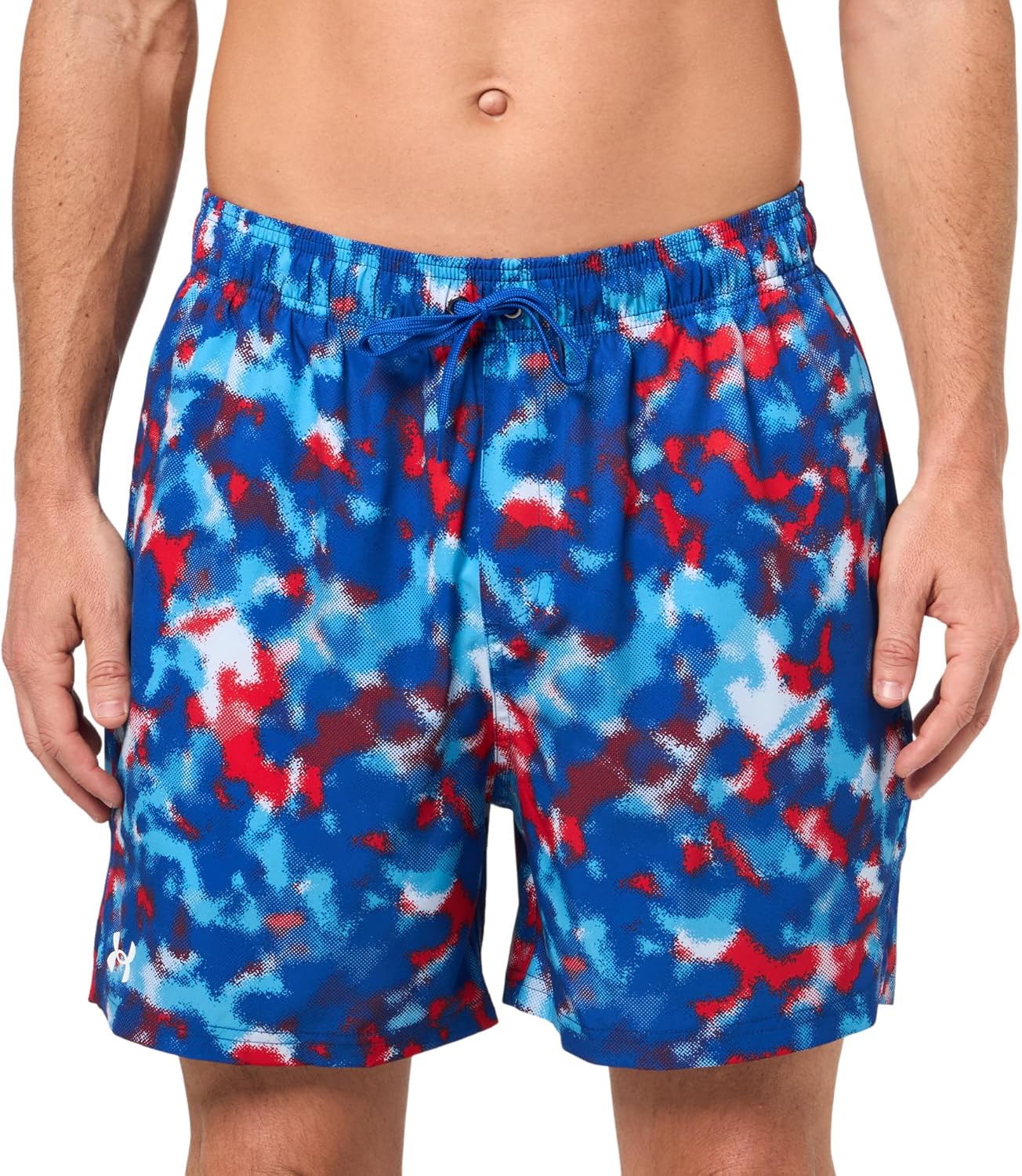 

Мужские плавки-шорты Under Armour, легкие и водоотталкивающие, быстросохнущий материал, Freedom Camo Ether Blue