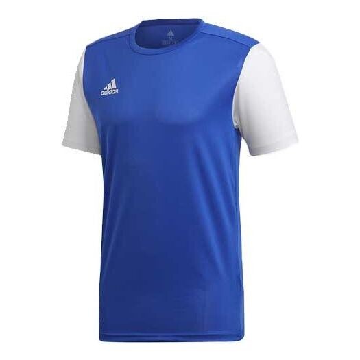 

Футболка estro 19 jersey colorblock short sleeve blue white Adidas, синий