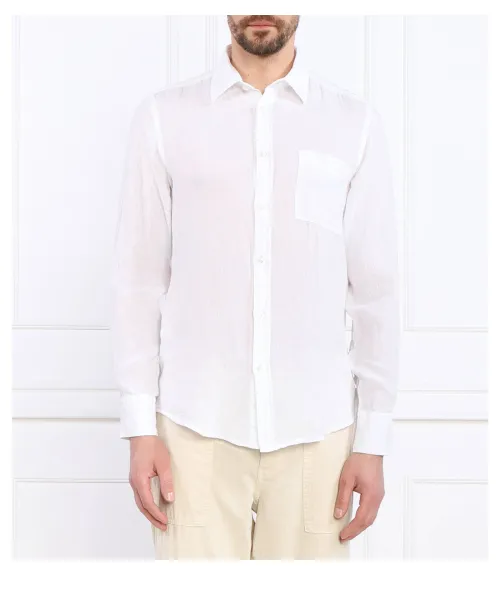 

Элегантная льняная рубашка_6 Regular fit Boss Orange, белый