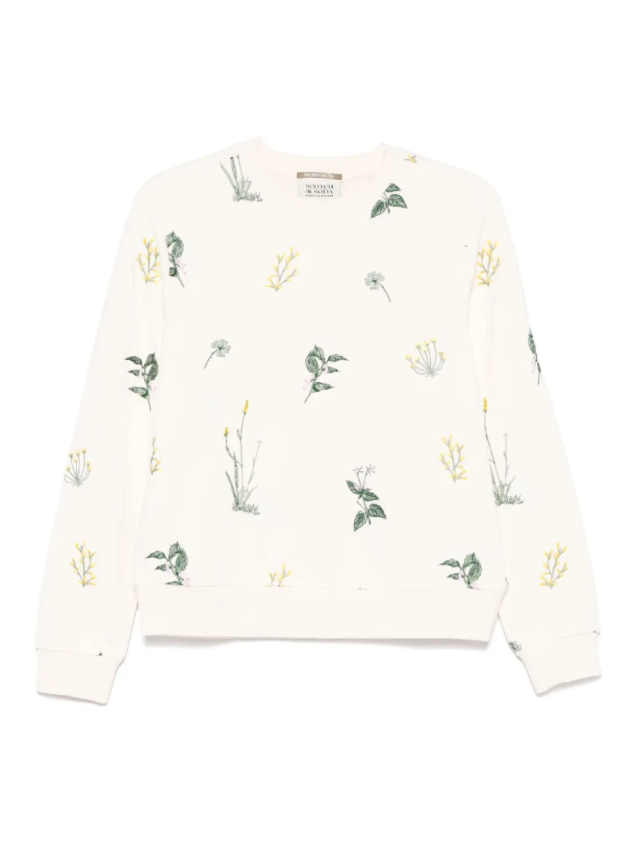 

Scotch & Soda толстовка с цветочной вышивкой, нейтральный