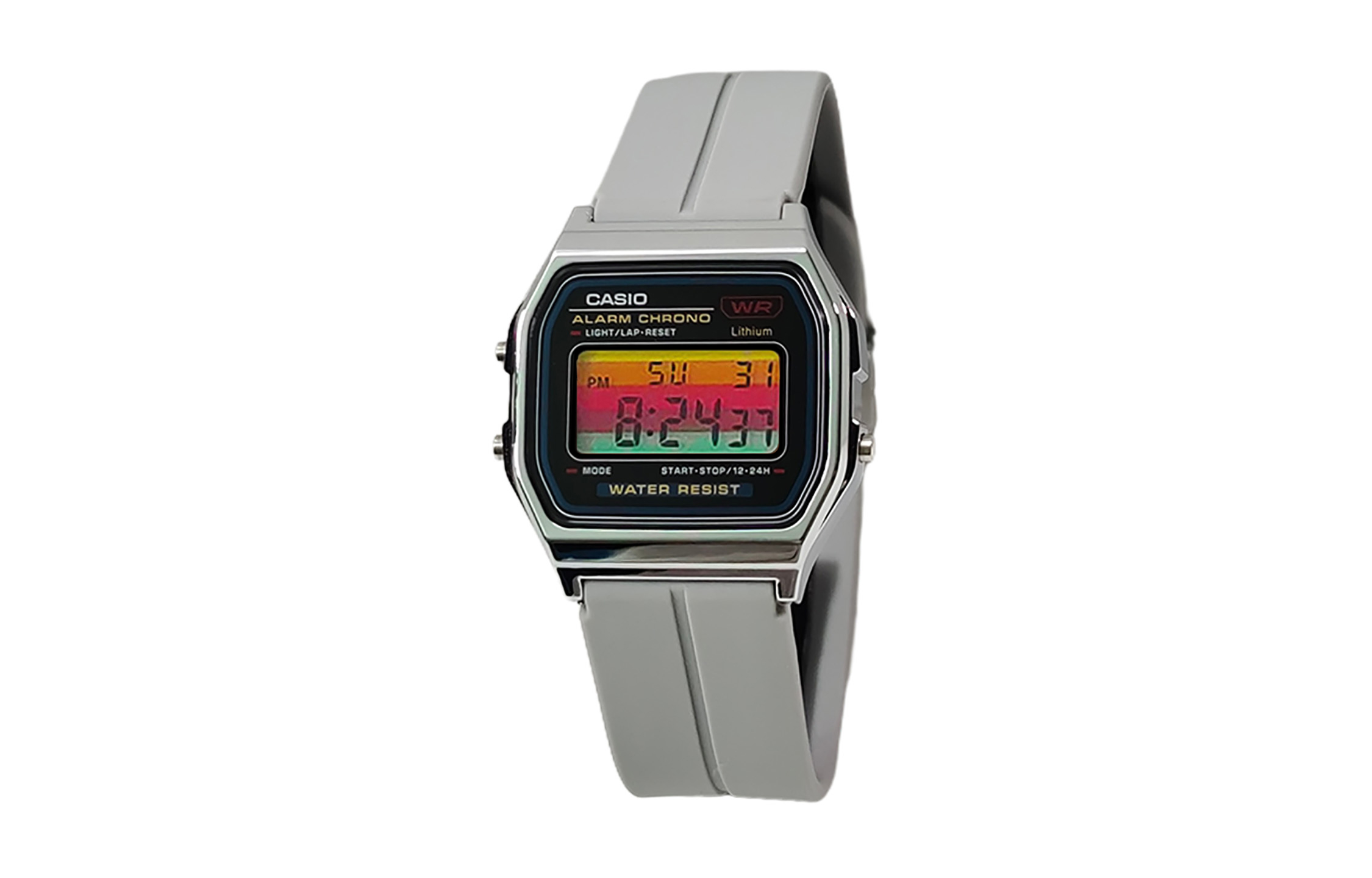 

CASIO Кварцевые часы унисекс с силиконовым ремешком и черным циферблатом