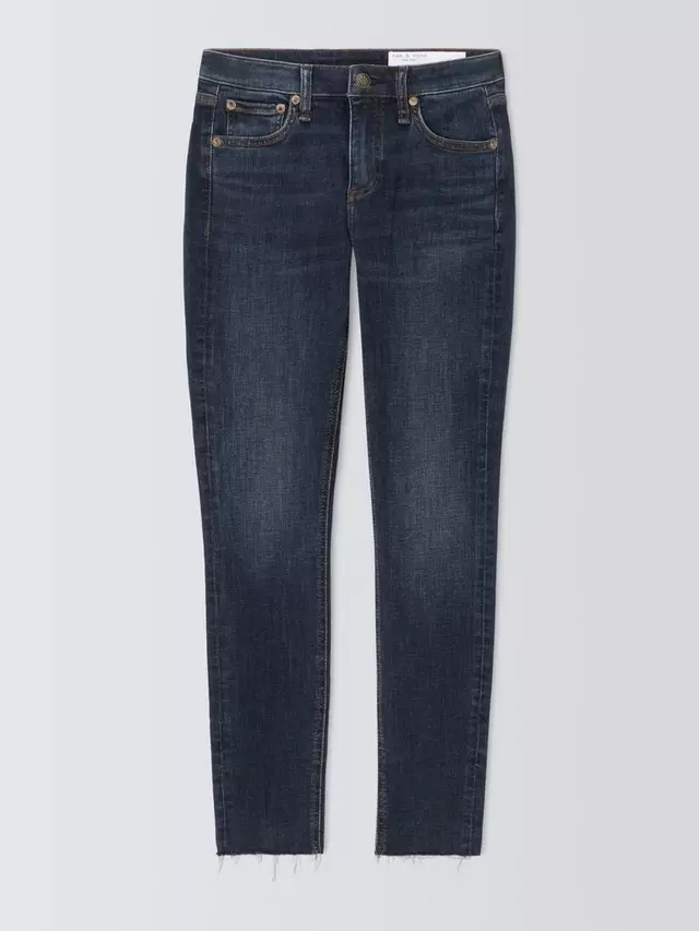 

Джинсы rag & bone Cate Mid-Rise Featherweight Denim Skinny, цвет sienna dark blue