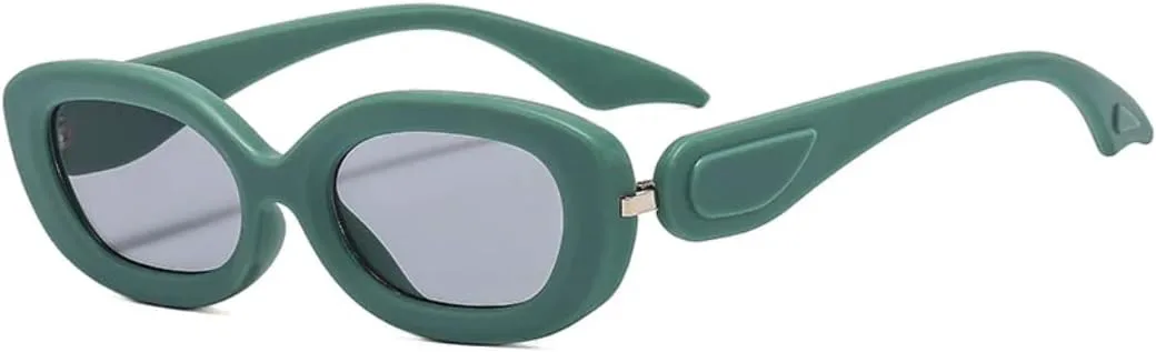 

Популярные модные овальные солнцезащитные очки для женщин в стиле ретро с защитой от УФ-излучения (UV400) и для мужчин, цвет синий шампань UUPTTPL, Green Light Grey