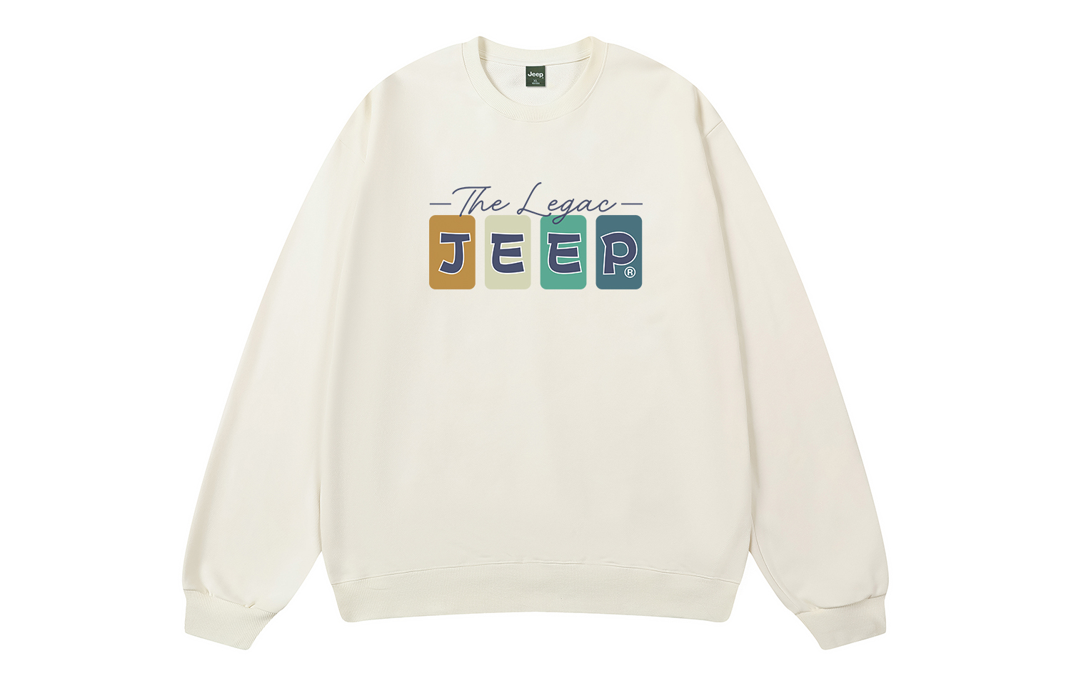 

Свитшот Unisex Crew Neck Moderate Regular Jeep, темно-синий