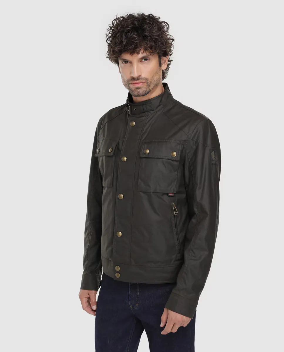 

Мужская косуха Belstaff, цвет Verde Militar