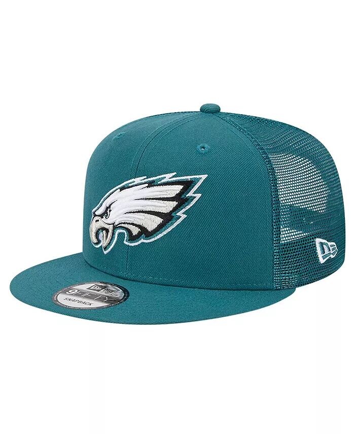 

Мужская кепка Midnight Green Philadelphia Eagles Main Trucker 9FIFTY Snapback New Era, зеленый