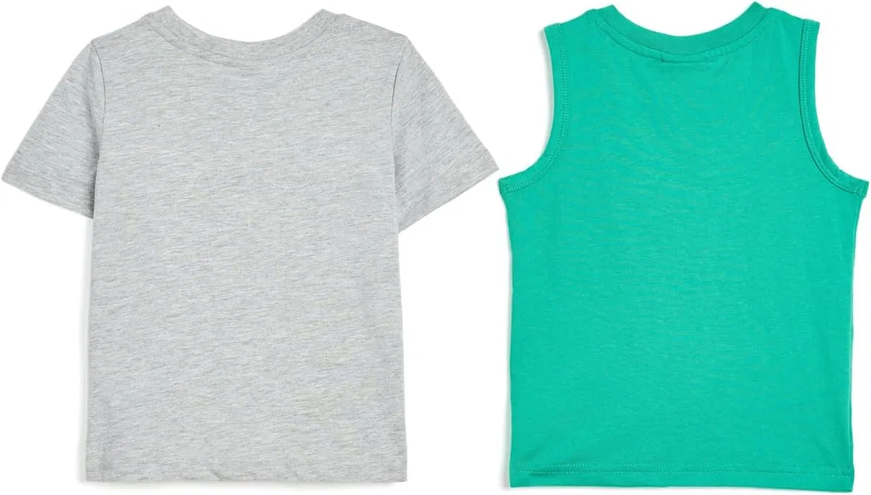 Детский спортивный набор из футболки, топа и шорт PUMA, 3 предмета, Teal Green — фото 2