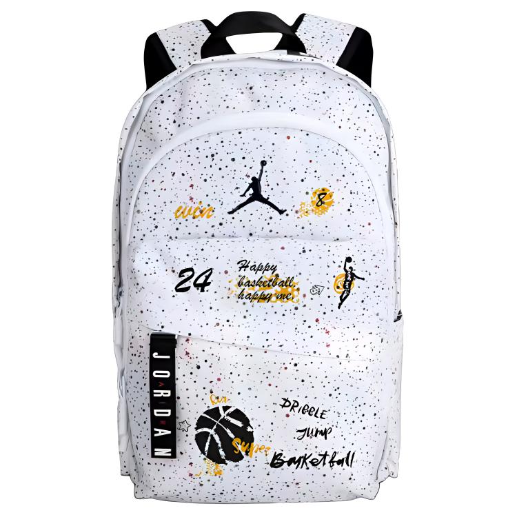 

Jordan Полиэстеровый рюкзак обычный унисекс Baby's Breath, Black Letter with Charm