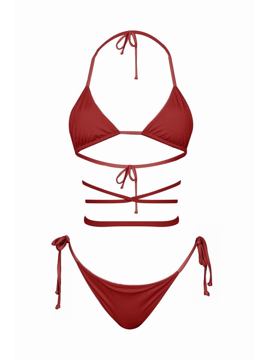 

Треугольное бикини Kadoo Triangle Bikini ECONYL Ruby Bloom Set 2-tlg., темно-красный