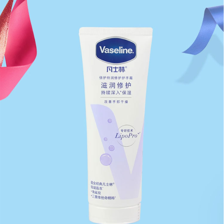 Интенсивный восстанавливающий и увлажняющий крем для рук Potpourri Moisturizing Hydrating 100ml Vaseline, two-piece set: refreshing scent hand cream 100ml+refreshing scent hand cream 50ml — фото 4