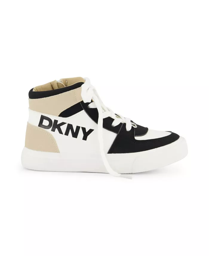 Высокие кроссовки Andee Alice для маленьких и больших девочек DKNY, коричневый/бежевый — фото 4