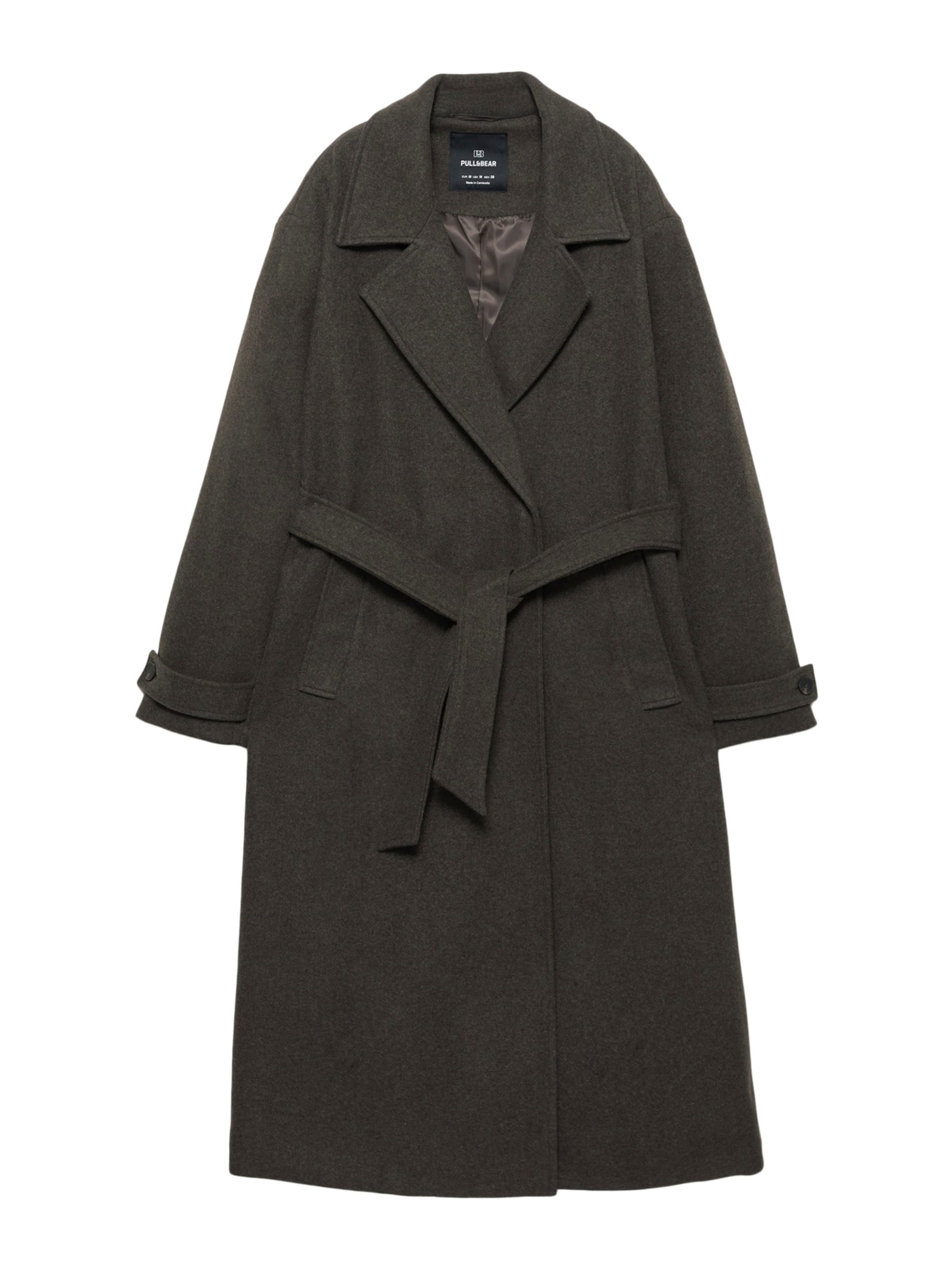 

Pull&Bear Межсезонное пальто в темно-коричневом цвете