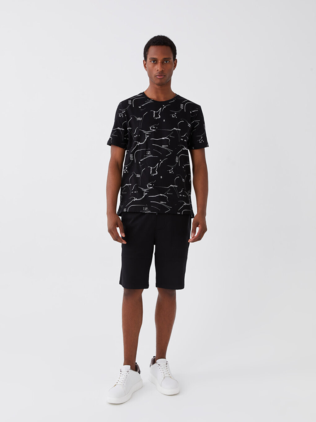 

Мужские шорты-бермуды Slim Fit LCW Casual, черный