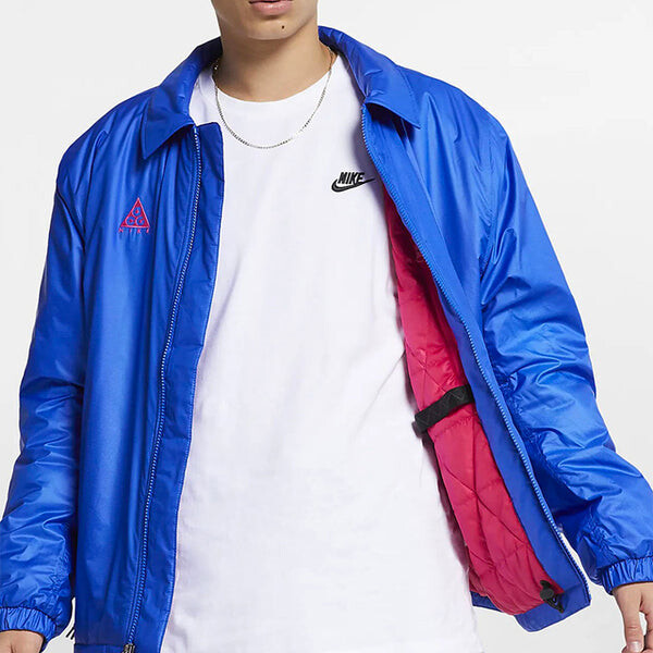 Куртка men's acg primaloft jkt outdoor sports padded clothes jacket blue 'hyper royal rush pink' Nike, синий — фото 4