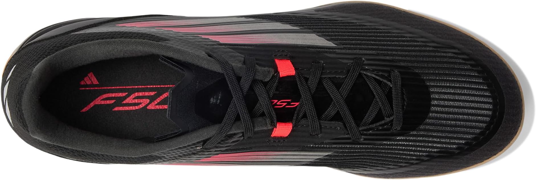 Кроссовки adidas F50 League Indoor Soccer Cleats, цвет Black/Iron Metallic/Lucid Red — фото 2