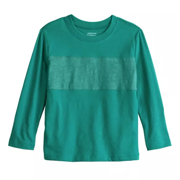 

Детская футболка с длинным рукавом для мальчиков Essential Blocked Jumping Beans, цвет teal