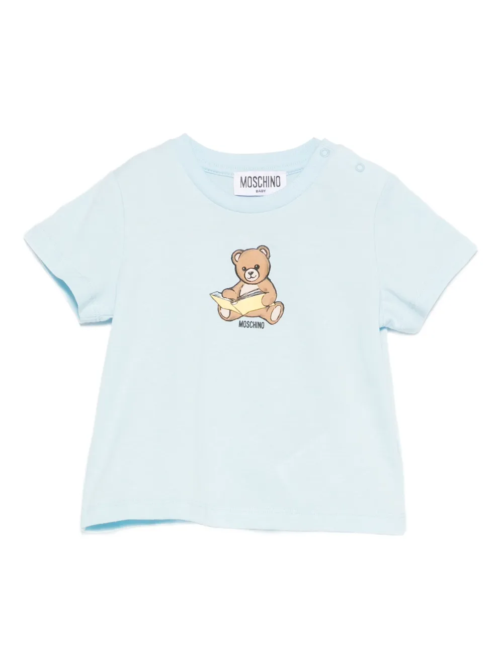 

Футболка с принтом Тедди Moschino Kids, синий