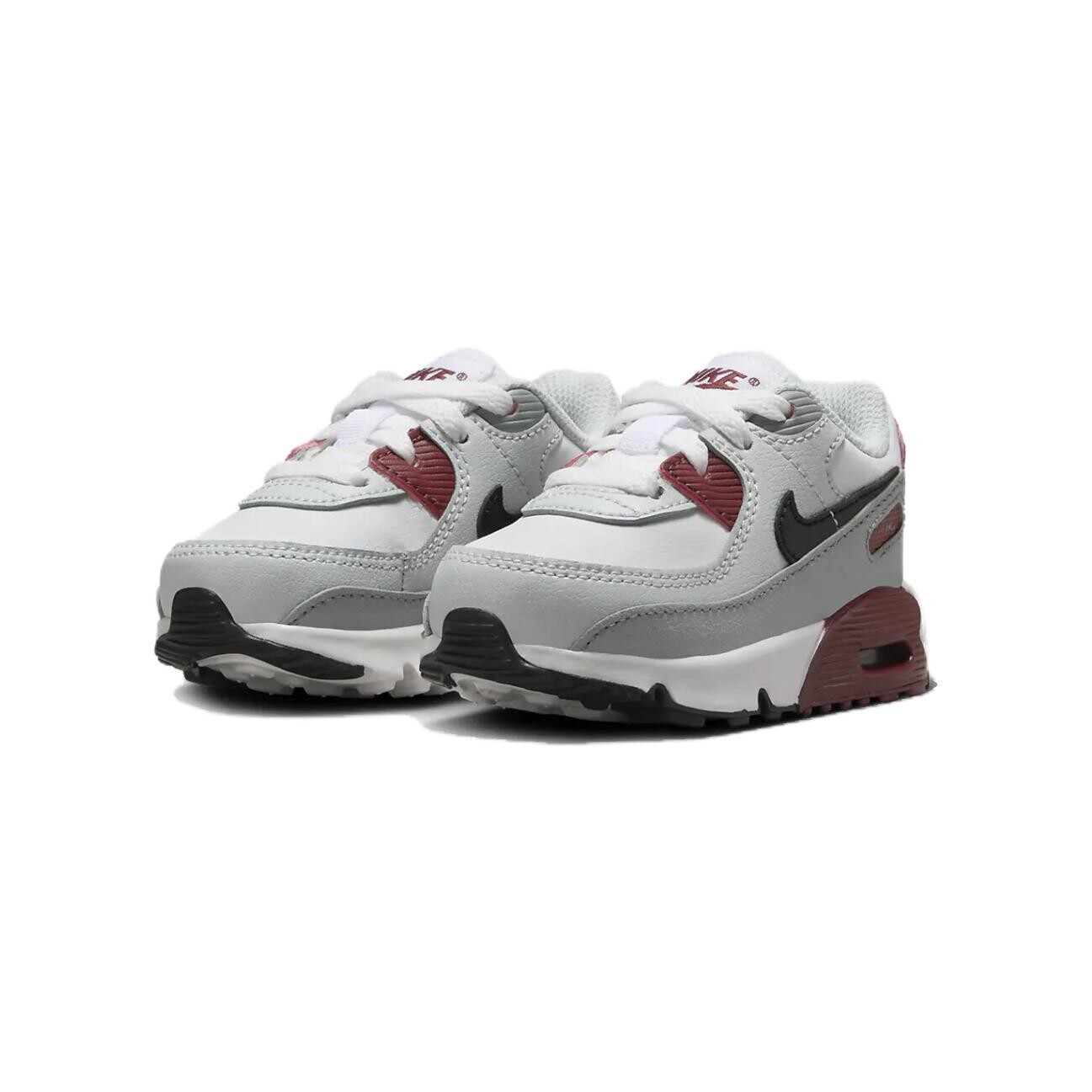 Кроссовки Nike Air Max 90, темно-красный/белый/серый — фото 3