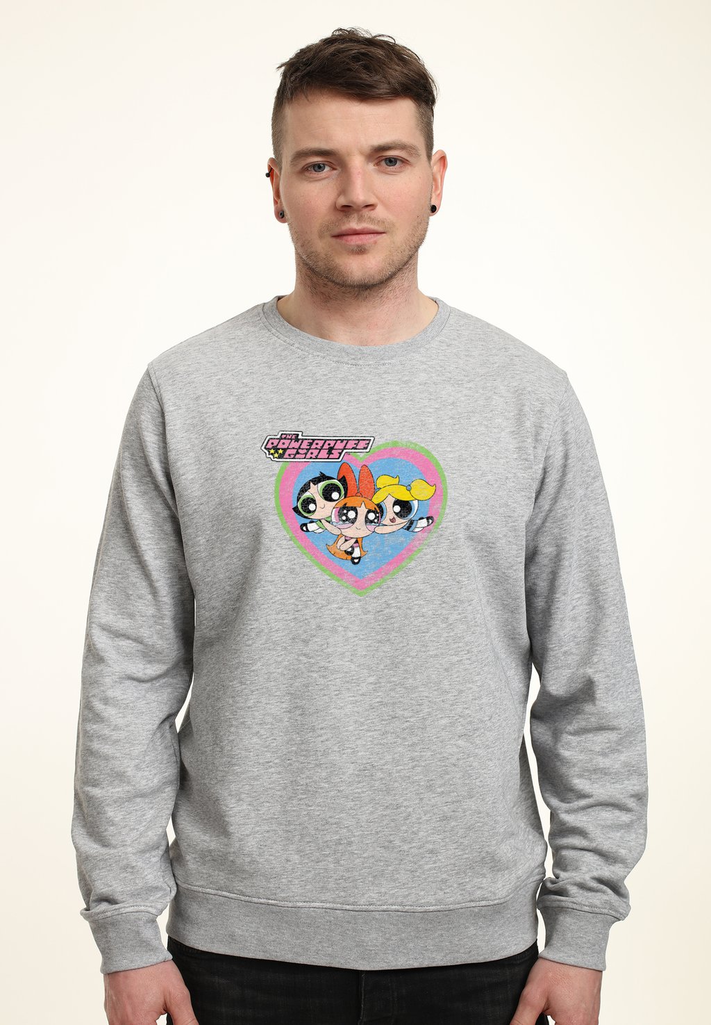 

Толстовка THE POWERPUFF GIRLS FADED HEART Henry Tiger, цвет Heather Grey