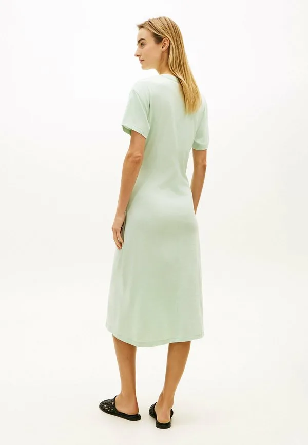 Трикотажное платье миди с текстурированным узлом Tommy Hilfiger, Gentle Jade — фото 2