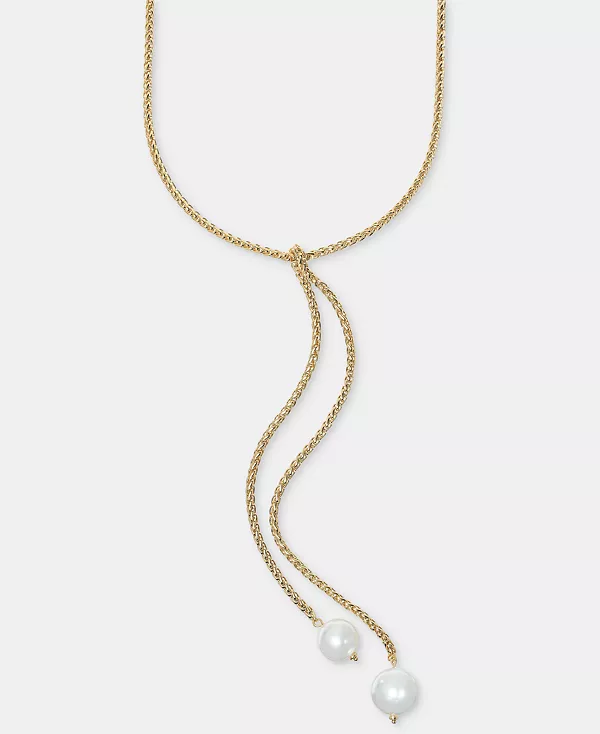 

Ожерелье-Лассо с искусственным жемчугом, 17-1/4 дюйма + удлинитель 3 дюйма, эксклюзивно в Macy's I.N.C. International Concepts, gold/pearl