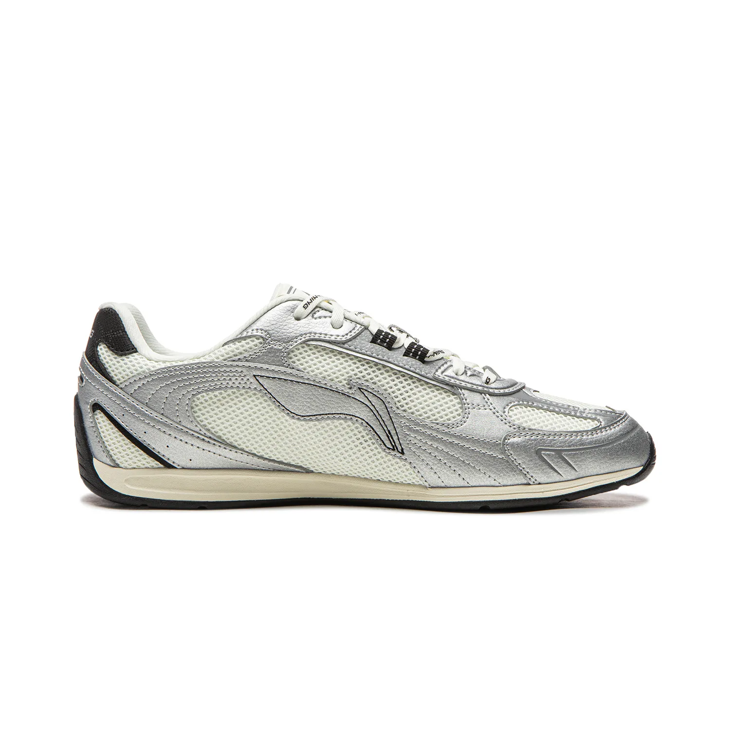 Li-Ning Film CLASSIC Slip Resistant, Abrasion Resistant, Lightweight низкие повседневные кроссовки мужские Silver Gray — фото 3