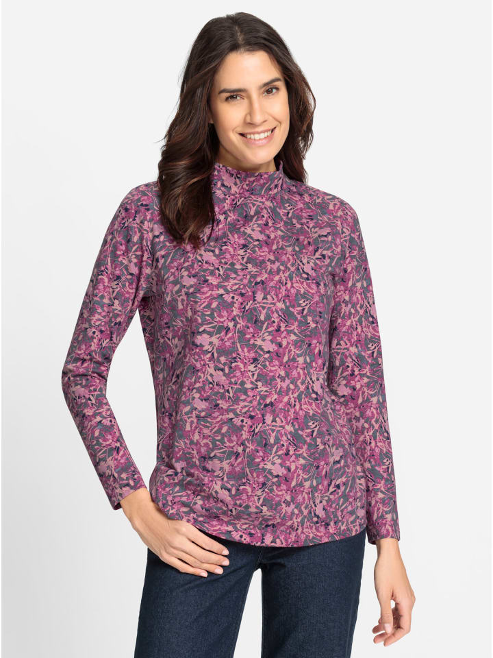 

WITT WEIDEN Футболка со стоячим воротником, темно-синего и меланжевого цвета, Синий, WITT WEIDEN Футболка со стоячим воротником, темно-синего и меланжевого цвета