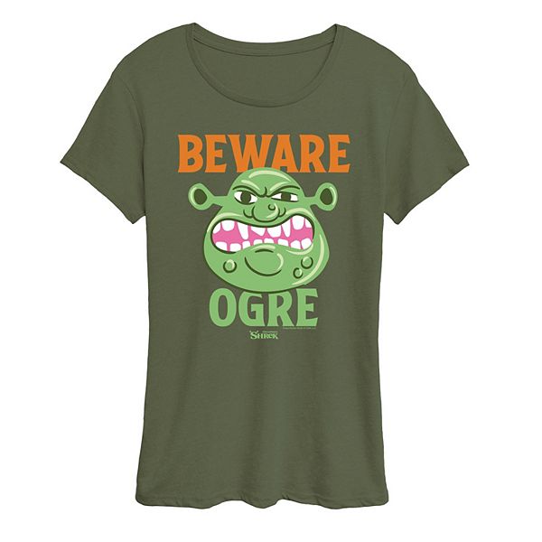 

Футболка с принтом Shrek Beware Ogre Dreamworks, Burnt Olive