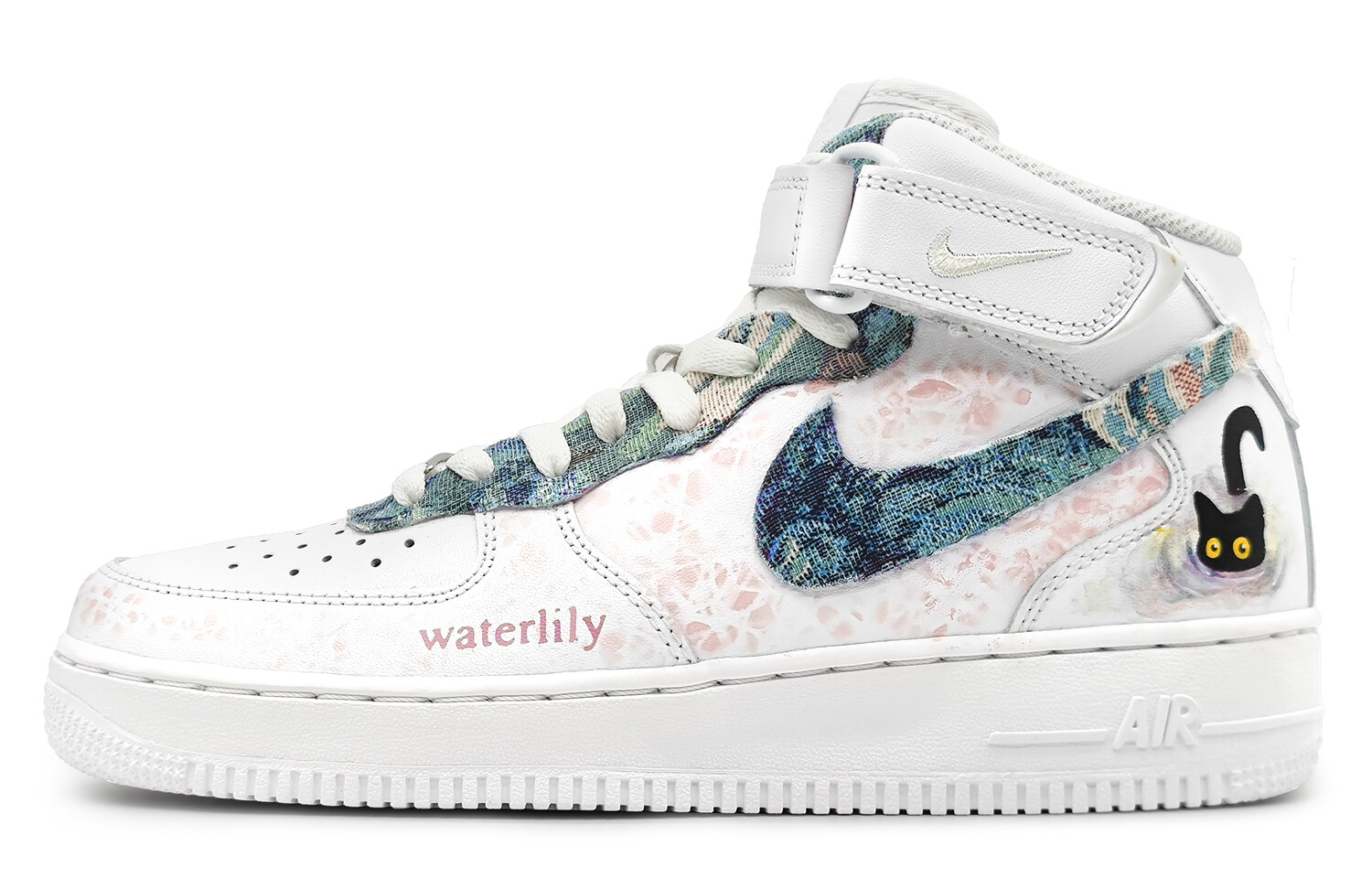 

Кроссовки Nike Air Force 1 Skateboarding Shoes Men Mid-top White, розовый