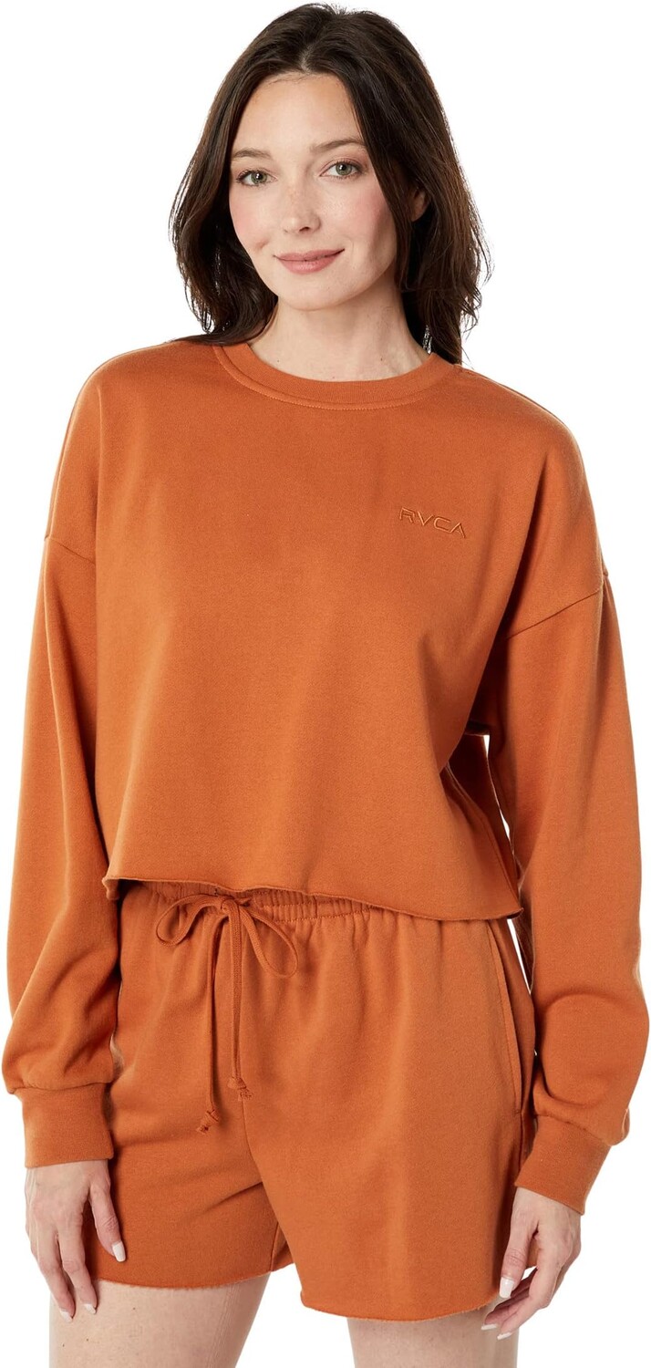 

Толстовка RVCA Test Drive Pullover Crew, цвет Amber