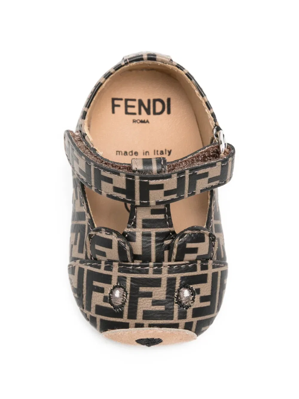 Туфли с логотипом Fendi Kids, нейтральный — фото 3