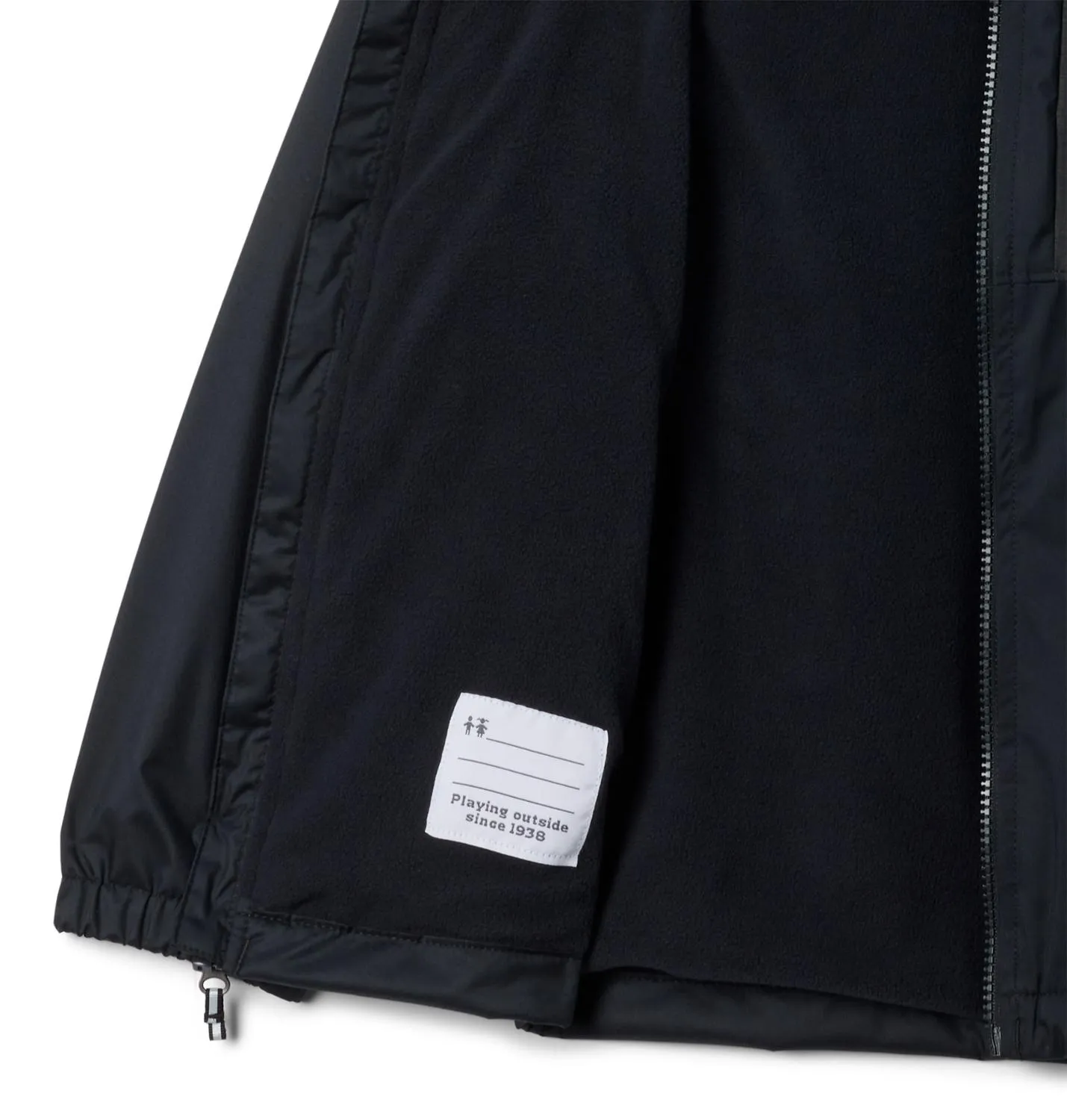 Дождевик с флисовой подкладкой Rainy Trails II для мальчиков Columbia, Black/Black Slub — фото 3