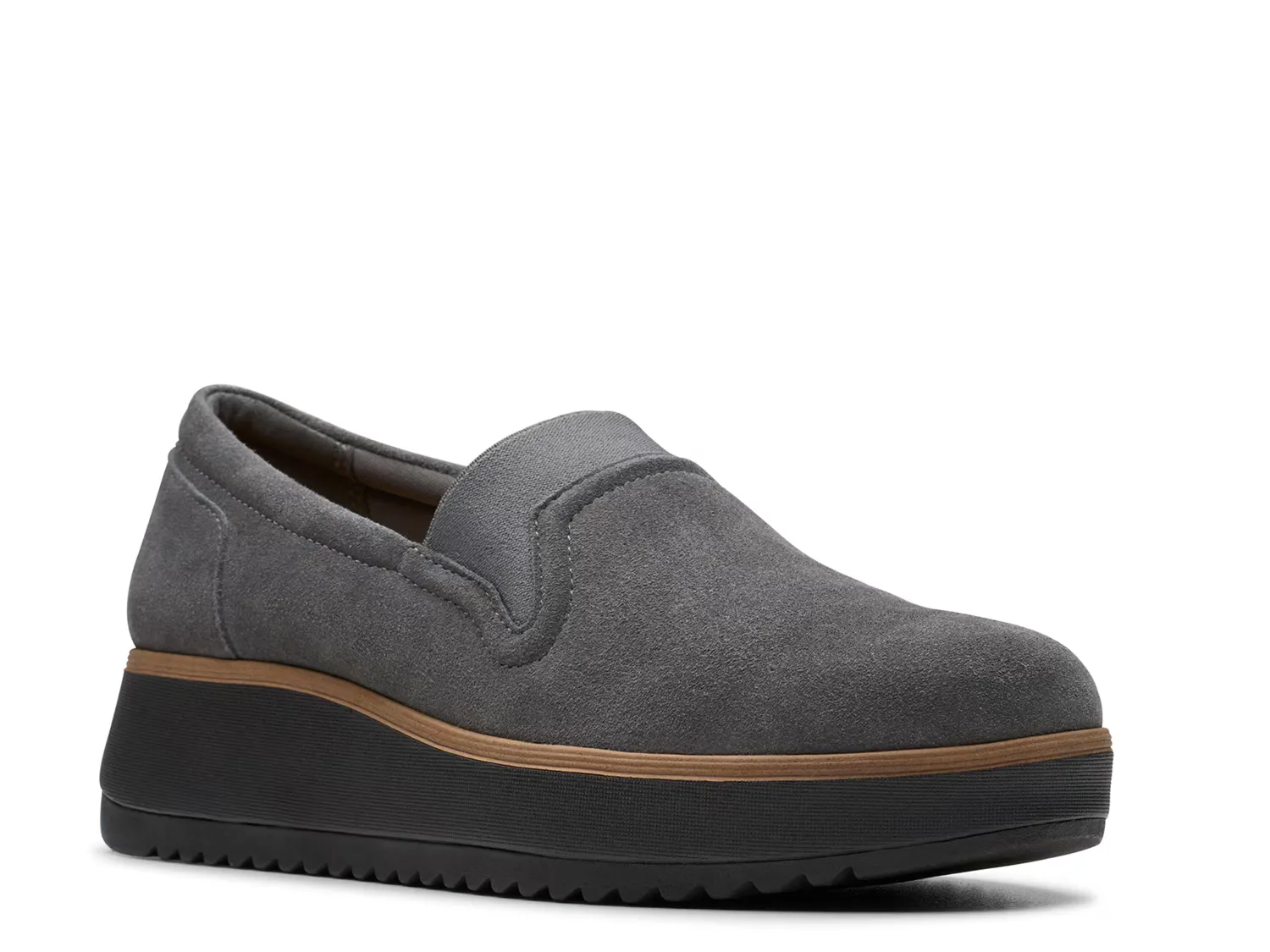 Слипоны Zylah Sky Wedge Slip-On Clarks, темно-серый